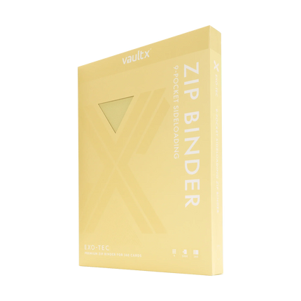 Vault X - 9-Pocket Exo-Tec® Zip Binder - Pastel Yellow
