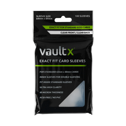 Vault X - Exact Fit Card Sleeves (100 Pack)