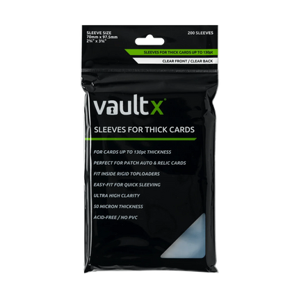 Vault X - Card Sleeves for Thick Cards (200 Pack)