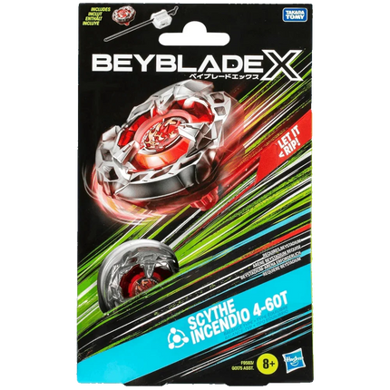 Beyblade X - Starter Pack Top and Launcher - Scythe Incendio 4-60T
