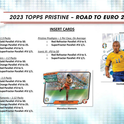 Topps - 2023 Road To Euros 2024 Pristine Football (Soccer) - Hobby Box