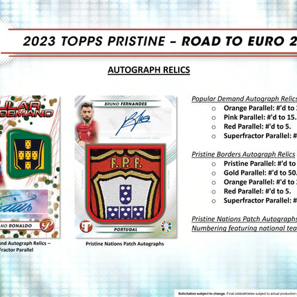 Topps - 2023 Road To Euros 2024 Pristine Football (Soccer) - Hobby Box