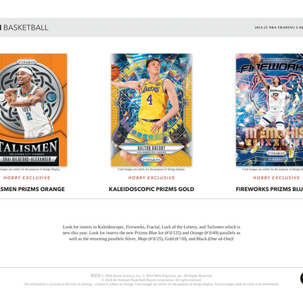 Panini - 2024/25 Prizm Basketball (NBA) - Hobby Box