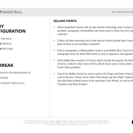 Panini - 2024/25 Select Basketball (NBA) - Hobby Box