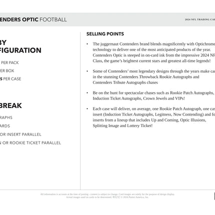 Panini - 2024 Contenders Optic American Football (NFL) - Hobby Box