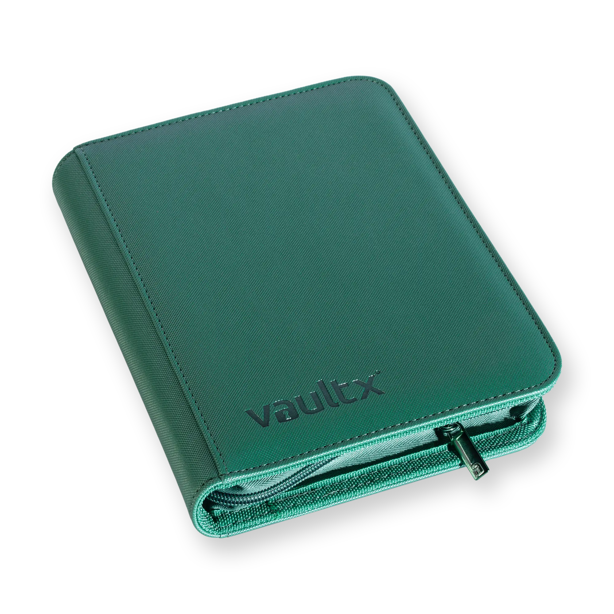 Vault X - 4-Pocket Exo-Tec Zip Binder - Metallic Green The Card Vault Vault X - 4-Pocket Exo-Tec Zip Binder - Metallic Green The Card Vault