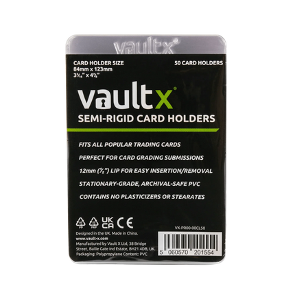Vault X - Semi-Rigid Card Holders (50 Pack)
