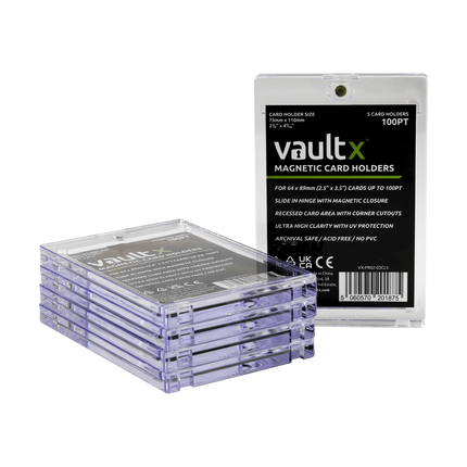 Vault X - Magnetic Card Holders 100pt (5 Pack)