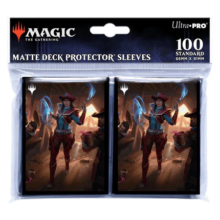 Outlaws of Thunder Junction Stella Lee, Wild Card Deck Protector Sleeves (100ct) for Magic: The Gathering