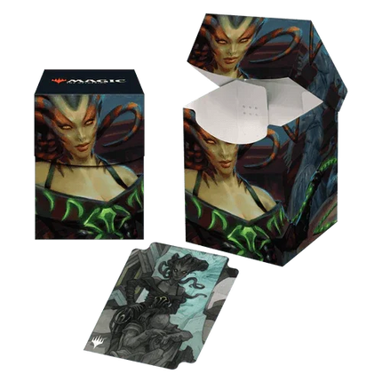 Outlaws of Thunder Junction Vraska, the Silencer Key Art 100+ Deck Box® for Magic: The Gathering