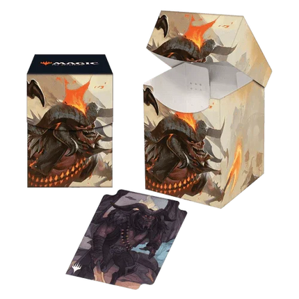 Outlaws of Thunder Junction Rakdos, the Muscle Key Art 100+ Deck Box® for Magic: The Gathering