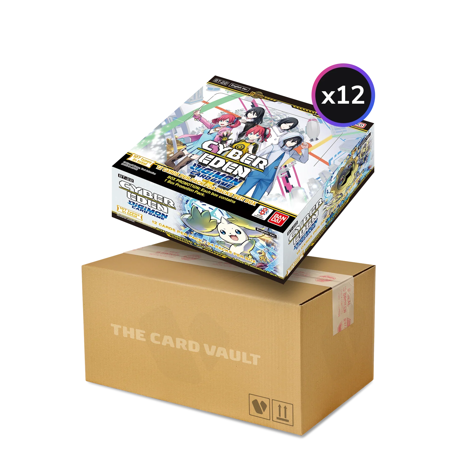 Digimon Card Game - Cyber Eden (BT22) - Display Case (12x Booster Boxes) Digimon Card Game - Cyber Eden (BT22) - Display Case (12x Booster Boxes)