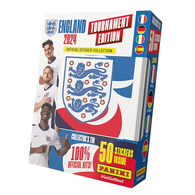 Panini - England 2024 Tournament Edition Football (Soccer) Sticker Collection - Pocket Tin