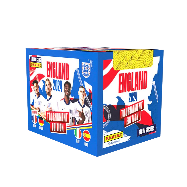 Panini - England 2024 Tournament Edition Football (Soccer) Sticker Collection - Booster Box (50 Packs)