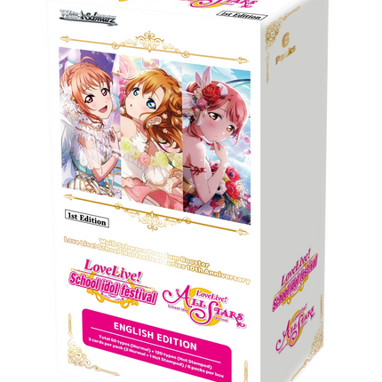 Weiss Schwarz-Amour en direct! School Idol Festival Series 10e anniversaire – Boîte de boosters premium (6 paquets)