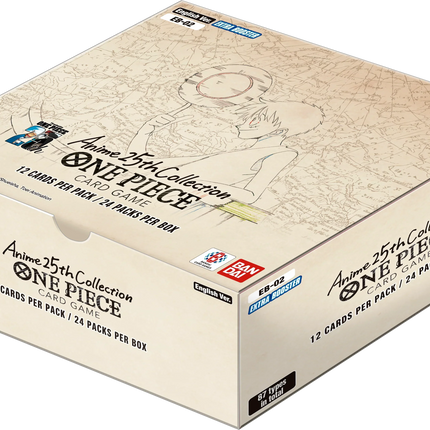 One Piece TCG - Extra Booster - Anime 25th Collection (EB-02) - Display Case (12x Booster Boxes)