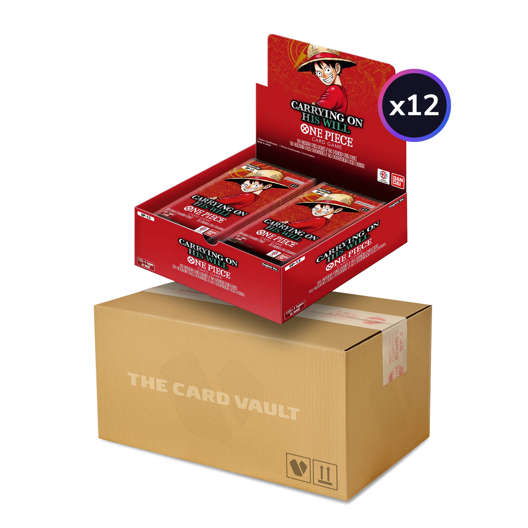 One Piece TCG - Carrying On His Will (OP-13) - Display Case (12x Boost The Card Vault One Piece TCG - Carrying On His Will (OP-13) - Display Case (12x Boost The Card Vault