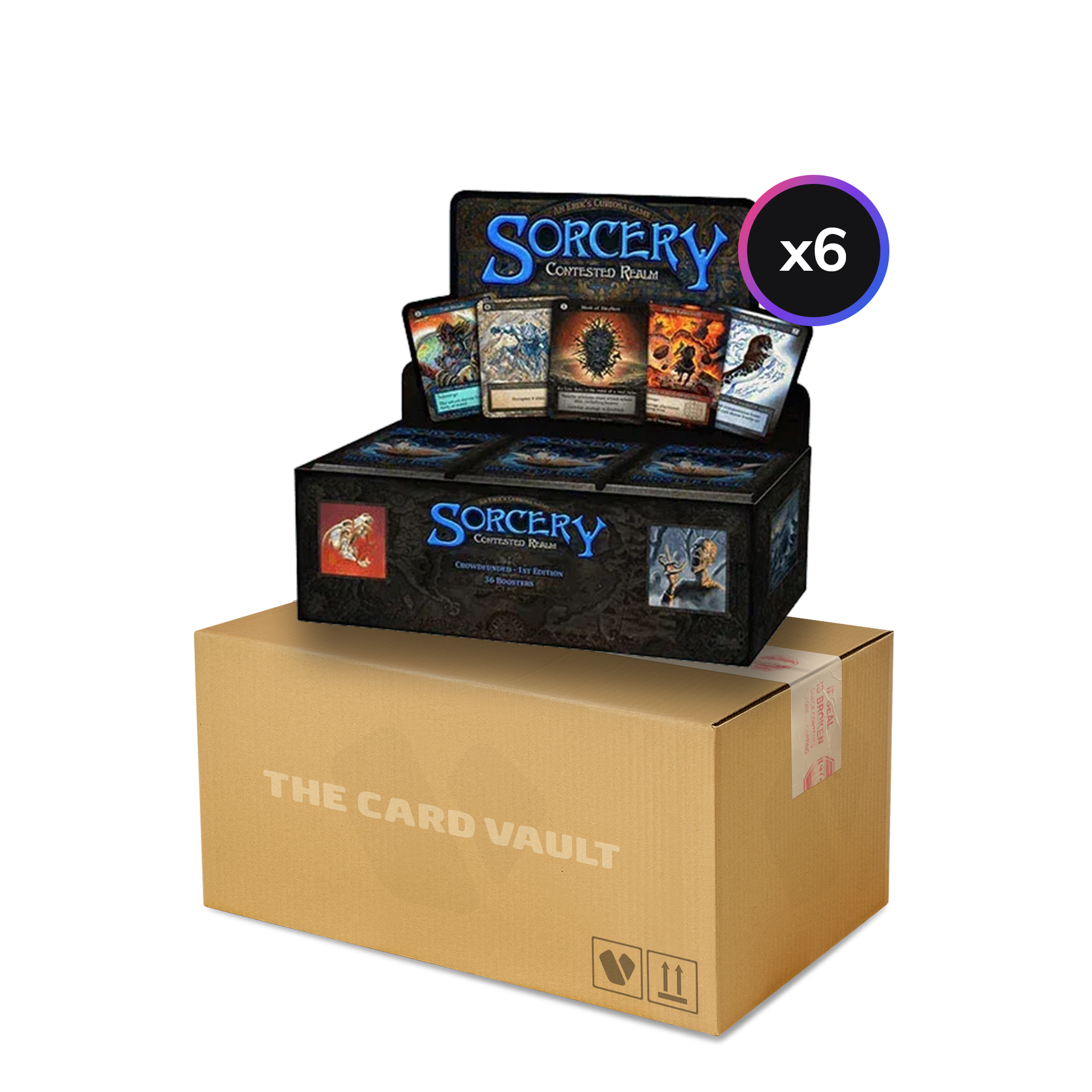 Sorcery: Contested Realm TCG - Beta - Display Case (6x Booster Boxes) The Card Vault Sorcery: Contested Realm TCG - Beta - Display Case (6x Booster Boxes) The Card Vault