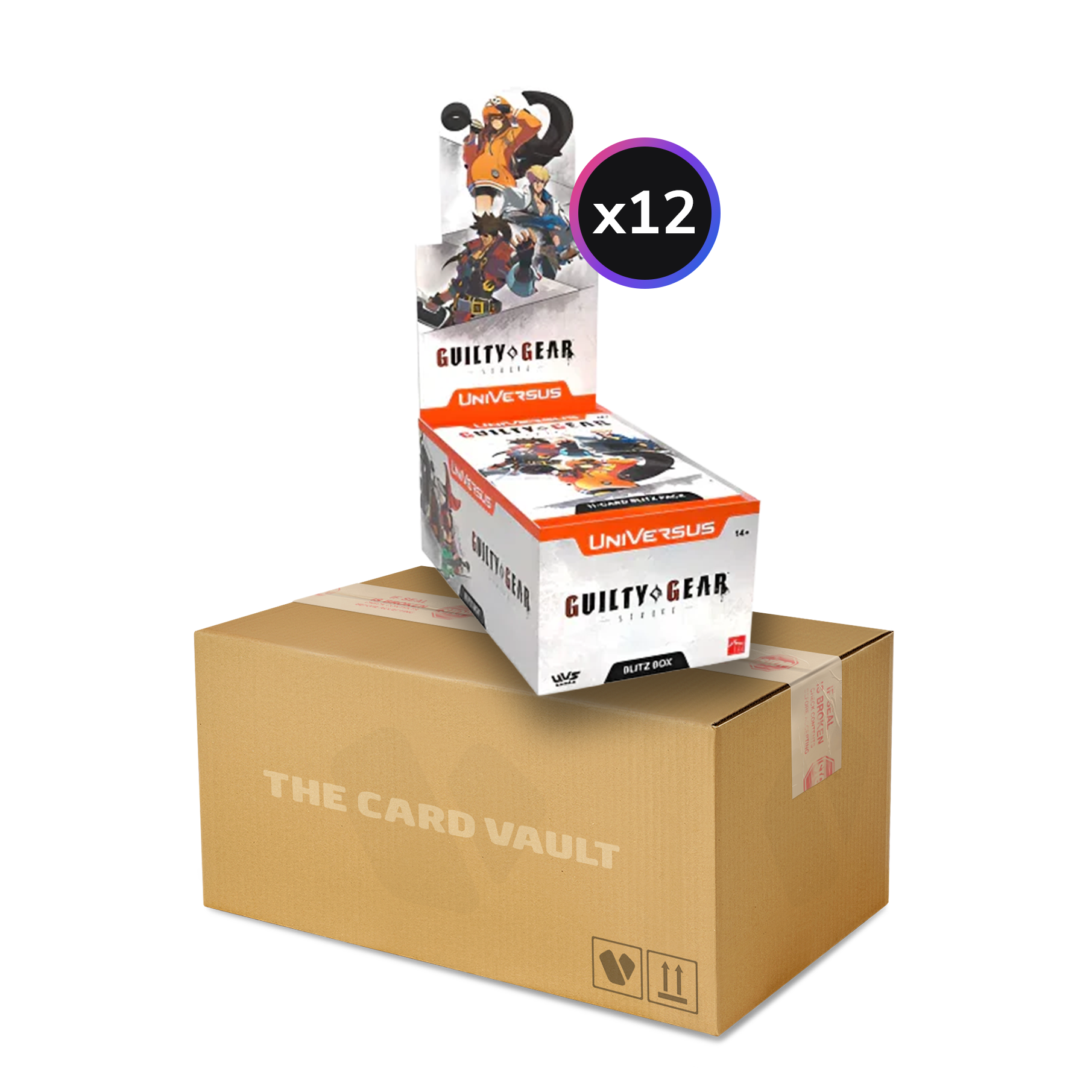 UniVersus CCG - Guilty Gear -Strive- - Display Case (12 Booster Boxes) The Card Vault UniVersus CCG - Guilty Gear -Strive- - Display Case (12 Booster Boxes) The Card Vault