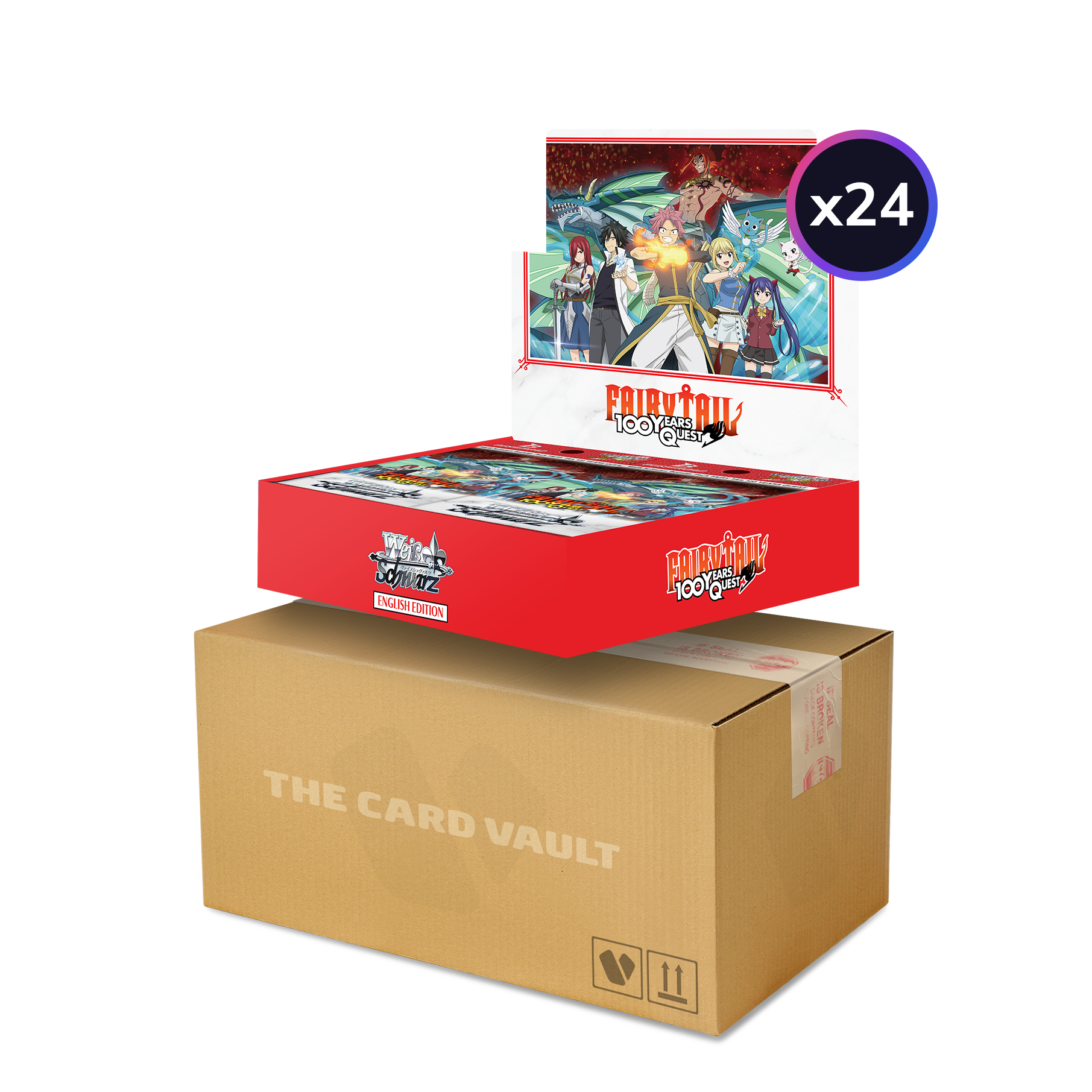 Weiss Schwarz - FAIRY TAIL 100 YEARS QUEST - Display Case (24x Boxes) The Card Vault Weiss Schwarz - FAIRY TAIL 100 YEARS QUEST - Display Case (24x Boxes) The Card Vault