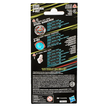 Beyblade X - Booster Pack Set - Steel Samurai 4-80T