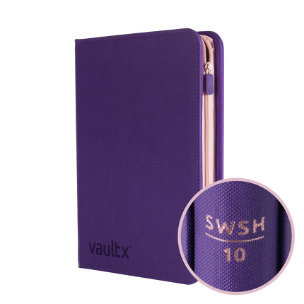 Vault X - 9-Pocket Exo-Tec® Zip Binder - SWSH10 - Purple