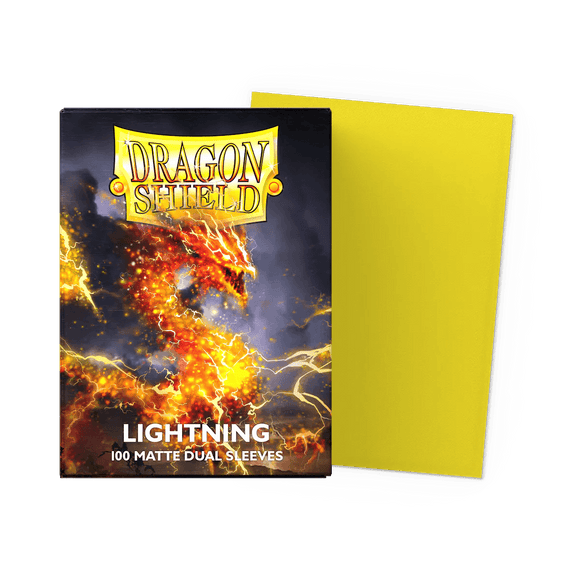 Dragon Shield - Matte Dual Sleeves - Standard Size - 100pk - Lightning - The Card Vault
