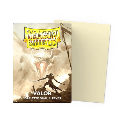 Dragon Shield - Matte Dual Sleeves - Standard Size - 100pk - Valor Cream - The Card Vault