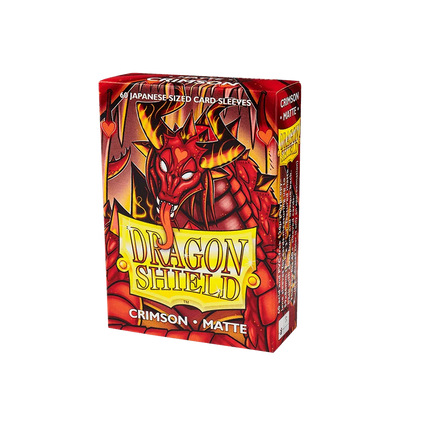 Dragon Shield - Matte Sleeves - Japanese Size - 60pk - Crimson - The Card Vault