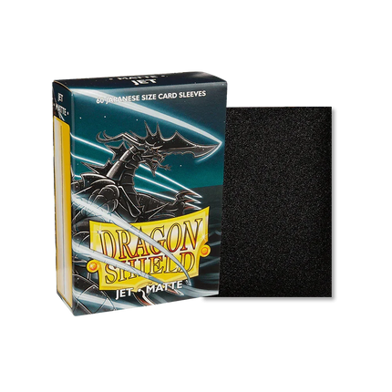 Dragon Shield - Matte Sleeves - Japanese Size - 60pk - Jet - The Card Vault