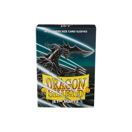 Dragon Shield - Matte Sleeves - Japanese Size - 60pk - Jet - The Card Vault