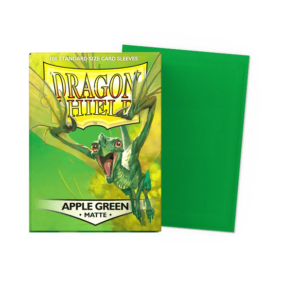 Dragon Shield - Matte Sleeves - Standard Size - 100pk - Apple Green - The Card Vault