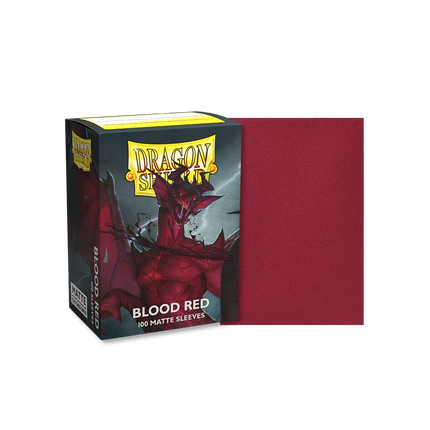 Dragon Shield - Matte Sleeves - Standard Size - 100pk - Blood Red - The Card Vault