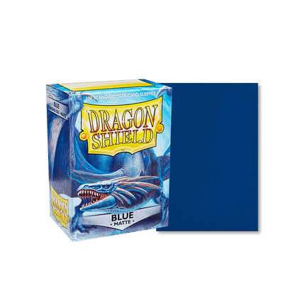 Dragon Shield - Matte Sleeves - Standard Size - 100pk - Blue - The Card Vault