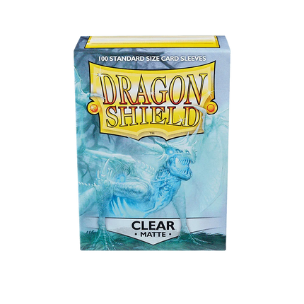 Dragon Shield - Matte Sleeves - Standard Size - 100pk - Clear - The Card Vault