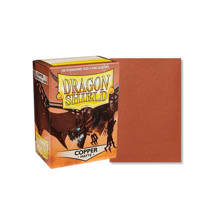 Dragon Shield - Matte Sleeves - Standard Size - 100pk - Copper - The Card Vault