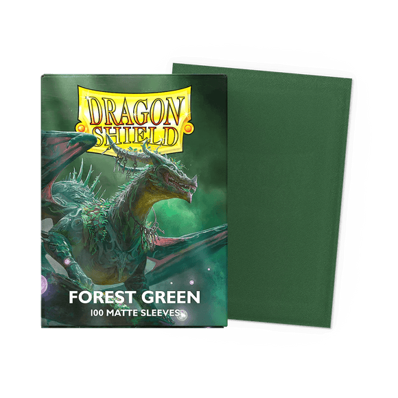 Dragon Shield - Matte Sleeves - Standard Size - 100pk - Forest Green - The Card Vault