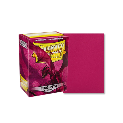 Dragon Shield - Matte Sleeves - Standard Size - 100pk - Magenta - The Card Vault