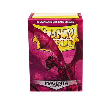 Dragon Shield - Matte Sleeves - Standard Size - 100pk - Magenta - The Card Vault