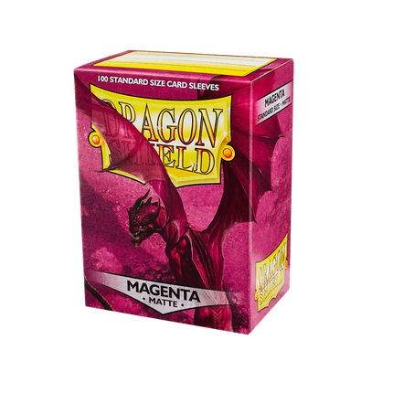 Dragon Shield - Matte Sleeves - Standard Size - 100pk - Magenta - The Card Vault