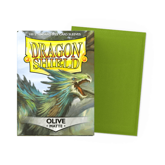 Dragon Shield - Matte Sleeves - Standard Size - 100pk - Olive - The Card Vault