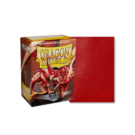 Dragon Shield - Matte Sleeves - Standard Size - 100pk - Ruby - The Card Vault