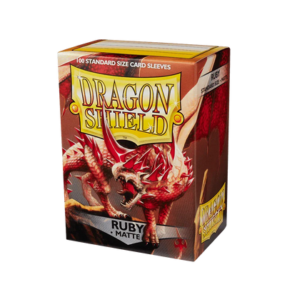 Dragon Shield - Matte Sleeves - Standard Size - 100pk - Ruby - The Card Vault