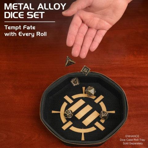 Enhance - Tabletop - 7pc Metal RPG Dice - Ancient Bronze - The Card Vault
