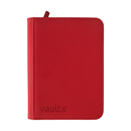 Vault X - 4-Pocket Exo-Tec® Zip Binder - Red
