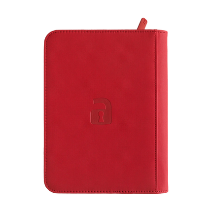 Vault X - 4-Pocket Exo-Tec® Zip Binder - Red