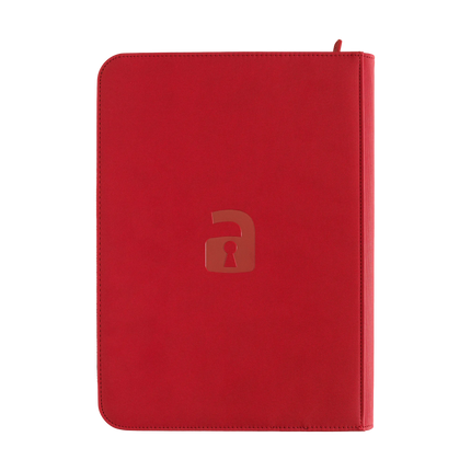 Vault X - 9-Pocket Exo-Tec® Zip Binder - Red
