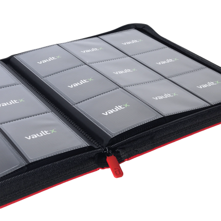 Vault X - 9-Pocket Exo-Tec® Zip Binder - Red