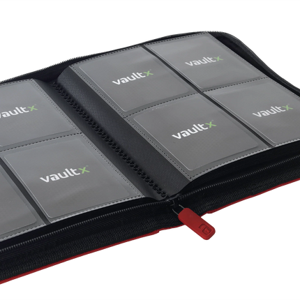 Vault X - 4-Pocket Exo-Tec® Zip Binder - Red