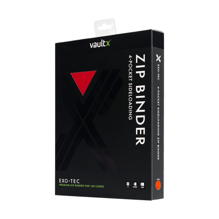 Vault X - 4-Pocket Exo-Tec® Zip Binder - Red
